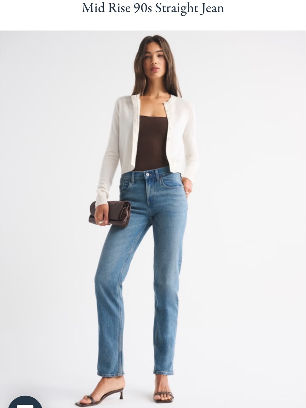 Abercrombie & Fitch Blue Mid-Rise Straight Jeans